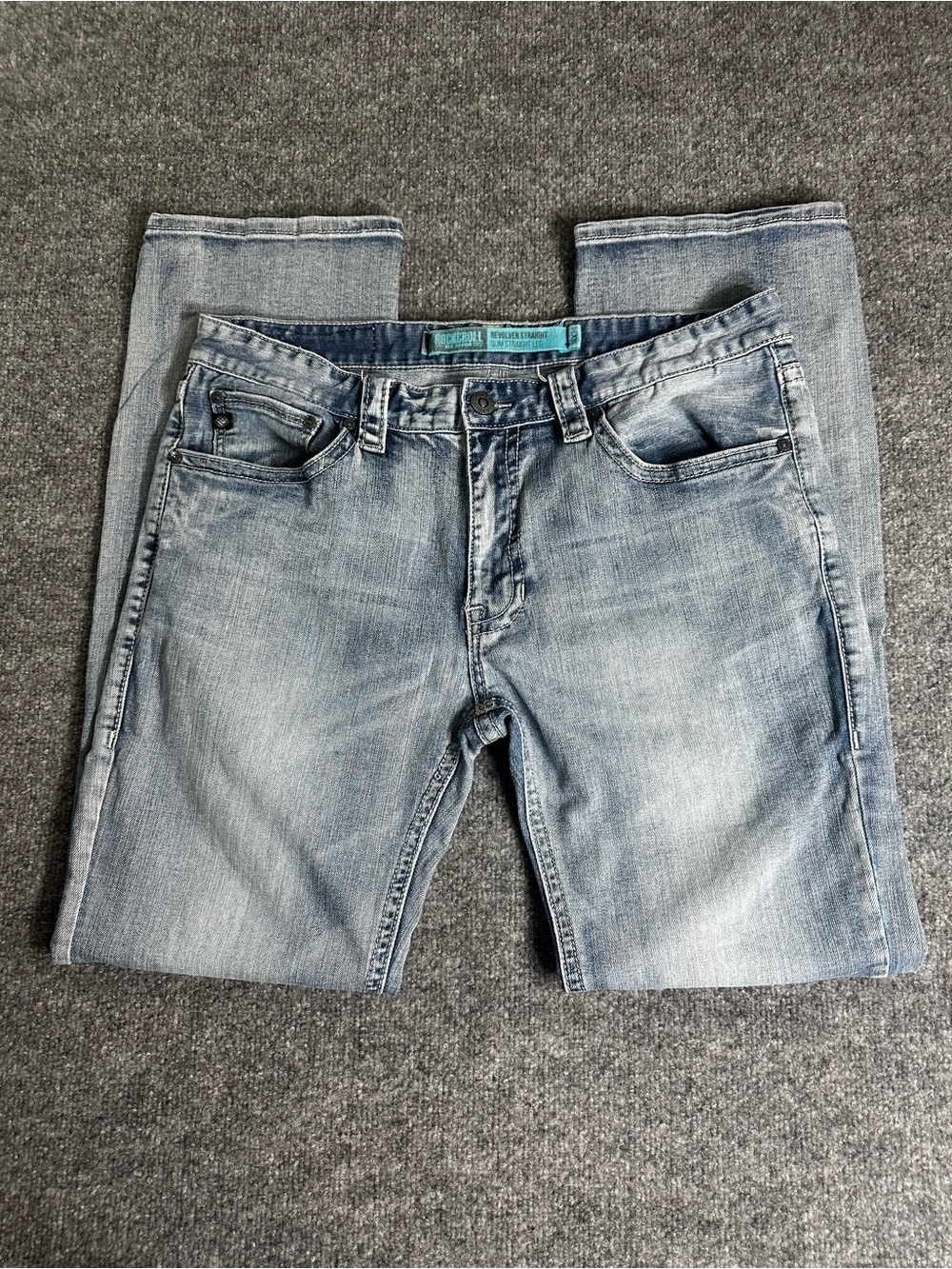 Rock & Roll Denim Revolver Slim Straight Men’s Jeans